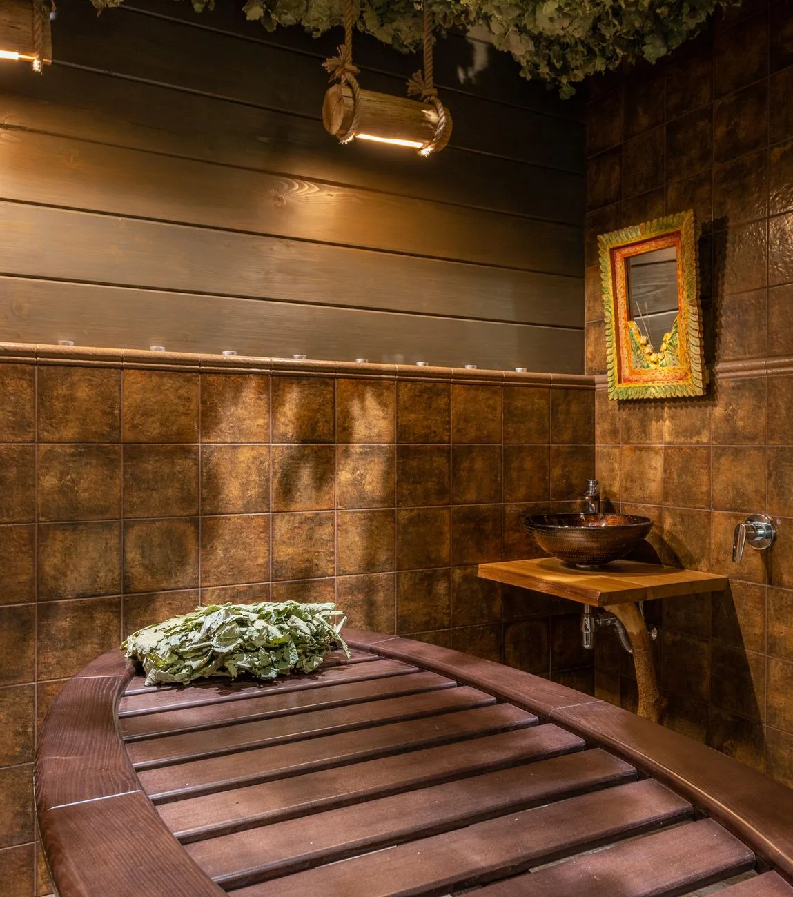 Ahşap sauna kabini